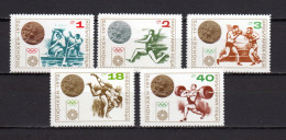 Bulgaria 1972 Olympic Games Munich, Canoeing, Wretling, Weightlifting Etc. Set Of 5 MNH - Ete 1972: Munich