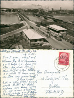 Ansichtskarte Kehl (Rhein) Rheinbrücke, Zoll, Fabriken 1955 - Kehl