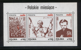 POLAND SOLIDARITY SOLIDARNOSC 1988 POLISH MONTHS OCTOBER PROTESTS SAINT JOHN PAUL 2 POPIELUSZKO MS CHRISTIANITY JP2 - Viñetas Solidarnosc