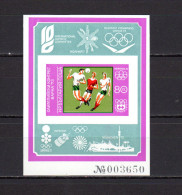 Bulgaria 1973 Olympic Games Munich, Football Soccer, Space S/s Violet Border Imperf. MNH -scarce- - Sommer 1972: München