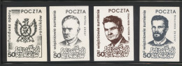 POLAND SOLIDARITY SOLIDARNOSC ROLNIKOW FARMER'S TRADE UNION PRISONERS OF CONSCIENCE SET OF 4 AGRICULTURE Communism - Solidarnosc-Vignetten