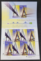 Korea Brazil Joint Issue 50th Diplomatic Relations 2009 Bridge Bridges (sheetlet) MNH - Corée Du Sud