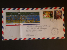 DM 14  POLYNESIE  BELLE LETTRE  1988 ILES SOUS LE VENT A BORDEAUX  FRANCE  ++AFF. INTERESSANT +++ - Covers & Documents