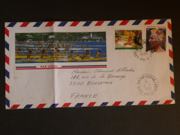 DM 14  POLYNESIE  BELLE LETTRE  1988 ILES SOUS LE VENT A BORDEAUX  FRANCE  ++AFF. INTERESSANT +++ - Lettres & Documents