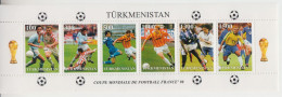 TURKMENISTAN 1998 FOOTBALL WORLD CUP 2 S/SHEETS AND 6 STAMPS - 1998 – Frankrijk