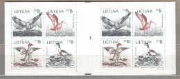 LITHUANIA 1992 Birds Join Issue Booklet MNH(**) Mi 501-504 #Lt805 - Litauen