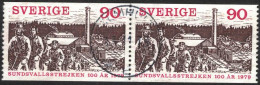 Sweden - Facit #1088 LYX / PRAKTstämplat 2-strip ÄLMHULT 13.11.79 - 1930- ... Franqueo II