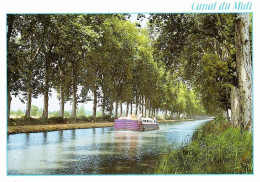 *CPM - FRANCE - LANGUEDOC-ROUSSILLON - LE CANAL DU MIDI - Péniche De Promenade - Languedoc-Roussillon