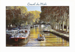 *CPM - FRANCE - LANGUEDOC-ROUSSILLON - LE CANAL DU MIDI - Nombreux Bateaux Au Port - Languedoc-Roussillon