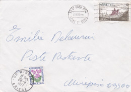 1977--Lettre  De St OUEN-93 Pour MIREPOIX -09  (poste Restante--Timbre Taxe  Fleur ) ,tp Annecy - Lettres & Documents