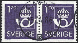 Sweden - Facit #1396 LYX / PRAKTstämplat 2-strip ÄLMHULT 15.04.86 - 1930- ... Francobolli In Bobina II