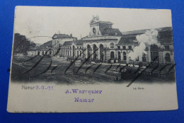 Namur La Gare  1901 Nels Serie 16- N° 31 Tram A Vapeur Stoomtram - Stations With Trains