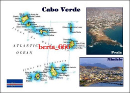 Cape Verde Map New Postcard * Carte Geographique * Landkarte - Cap Vert