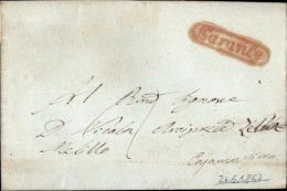 610 - LETTERA PREFILATELICA DA TARANTO A CASAMASSIMA 1857 - 1. ...-1850 Prefilatelia