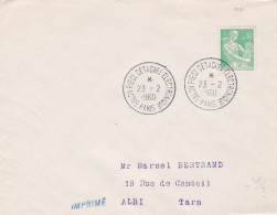 1960--cachet Commémoratif " PARIS--Salon Pièce Détachée Electronique" Type Moissonneuse Sur Lettre Pour ALBI-81 - Commemorative Postmarks