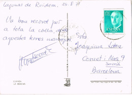 54685. Postal LAGUNAS De RUIDERA (Ciudad Real) 1971. Vista De Molino De Viento De La Mancha - Cartas & Documentos