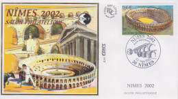 Enveloppe  FDC  FRANCE   Bloc  CNEP    Salon  Philatélique  De  Printemps    NIMES   2002 - CNEP