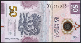 MEXICO $50 ! SERIES BY 6-DEC-2023 DATE ! Galia Borja Sign. AXOLOTL POLYMER NOTE Mint BU Crisp Read Descr. For Notes - Mexique