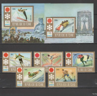 Chad - Tchad 1972 Olympic Games Sapporo Set Of 5 + 2 S/s MNH - Invierno 1972: Sapporo