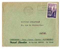 TB 4752 - 1955 - LSC - Lettre Commerciale - Carrosserie ....Automobiles Marcel CHEVALIER à NANTES Pour M. HORLAVILLE - 1921-1960: Modern Period