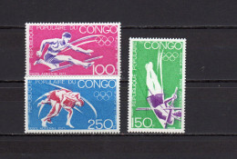 Congo 1973 Olympic Games Munich, Wrestling Etc. Set Of 3 MNH - Estate 1972: Monaco