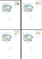 Soviet Union:Russia:USSR:FDC Covers Serie WWF, Polar Bears, Thalarctos Maritimus, 1987 - FDC