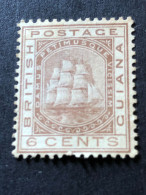 BRITISH GUIANA  SG 173  6c Brown  CA Wmk MNG - Guyana Britannica (...-1966)