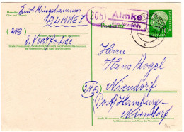 BRD 1957, Landpoststpl. 20b ALMKE über Vorsfelde Auf 10 Pf. Ganzsache - Collections