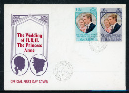 Turks And Caicos FDC 1973 Princess Anne's Wedding - Turks And Caicos