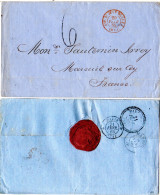 Spanien 1868, Brief V. Gibraltar N. Frankreich M. ESP. ST. JEAN DE LUZ AMB.C  - Storia Postale