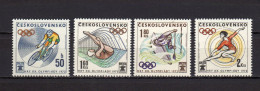 Czechoslovakia 1972 Olympic Games Munich, Cycling, Kayaking Etc. Set Of 4 MNH - Sommer 1972: München