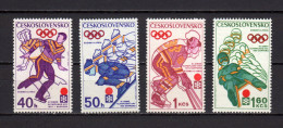 Czechoslovakia 1972 Olympic Games Sapporo Set Of 4 MNH - Inverno1972: Sapporo