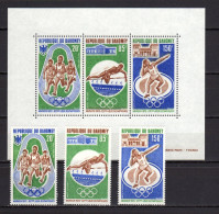 Dahomey 1972 Olympic Games Munich Set Of 3 + S/s MNH - Zomer 1972: München