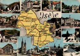 N°323 Z -cpsm Carte Géographique -Isère- - Landkarten