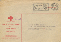 1950 SUIZA , GINEBRA - FLOSSENBURG , COMITÉ INTERNATIONAL DE LA CROIX ROUGE , AGENCE CENTRALE DES PRISONNIERS DE GUERRE - Lettres & Documents