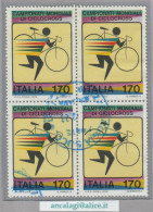 USATI ITALIA 1979 - Ref.0404B "MONDIALI DI CICLOCROSS" 1 Val. Da L.170 In Quartina - - 1971-80: Used