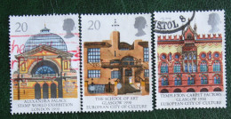 EUROPA Buildings London Glasgow (Mi 1261 1263 1264) 1990 Used Gebruikt Oblitere ENGLAND GRANDE-BRETAGNE GB GREAT BRITAIN - Used Stamps