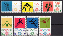 Egypt 1972 Olympic Games Munich, Basketball, Wrestling, Handball, Weightlifting Etc. Set Of 7 MNH - Zomer 1972: München