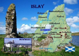 Scotland Isley Island Map New Postcard * Carte Geographique * Landkarte - Argyllshire