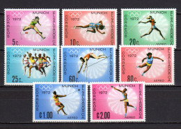 El Salvador 1973 Olympic Games Munich, Javelin, Athletics Set Of 8 MNH - Sommer 1972: München