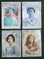 90th Birthday Of The Queen Mother (Mi 1275-1278) 1990 Used Gebruikt Oblitere ENGLAND GRANDE-BRETAGNE GB GREAT BRITAIN - Usati