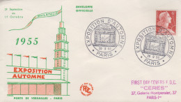 Enveloppe  FDC    FRANCE    Exposition  D' Automne    PARIS   1955 - 1950-1959