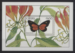 Ghana - 1990 Butterflies Block (1) MNH__(TH-26836) - Ghana (1957-...)