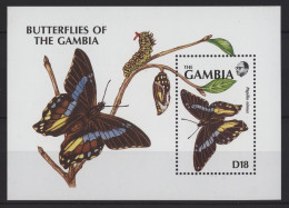 Gambia - 1991 Butterflies Block (3) MNH__(TH-26833) - Gambie (1965-...)