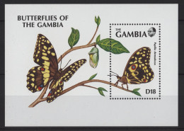 Gambia - 1991 Butterflies Block (2) MNH__(TH-26832) - Gambie (1965-...)
