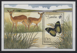 Gambia - 1989 Butterflies Block (2) MNH__(TH-26824) - Gambie (1965-...)