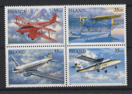 Iceland - 1997 Mail Planes Block Of Four MNH__(TH-23101) - Blocks & Kleinbögen