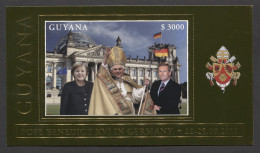 Guyana - 2011 Germany Visit Of Pope Benedict XVI Block MNH__(TH-23624) - Guyane (1966-...)