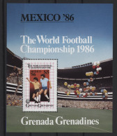 Grenada Grenadines - 1986 Soccer World Cup Block MNH__(TH-27652) - Grenada (1974-...)