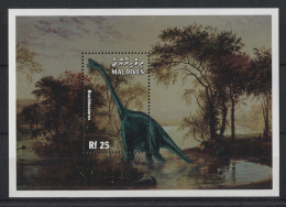 Maldives - 1999 Prehistoric Animals Block (2) MNH__(TH-24343) - Maldives (1965-...)